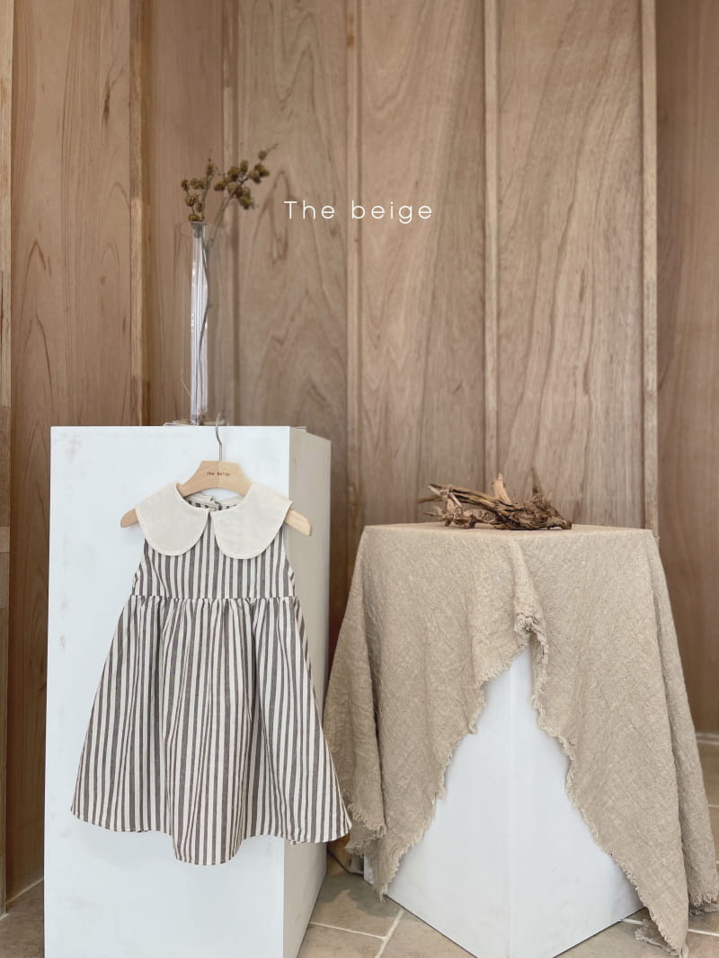THE BEIGE - Korean Children Fashion - #Kfashion4kids - Stripes Collar One-piece - 3