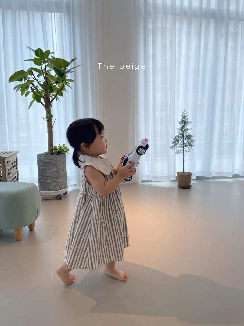 THE BEIGE - Korean Children Fashion - #Kfashion4kids - Stripes Collar One-piece - 8