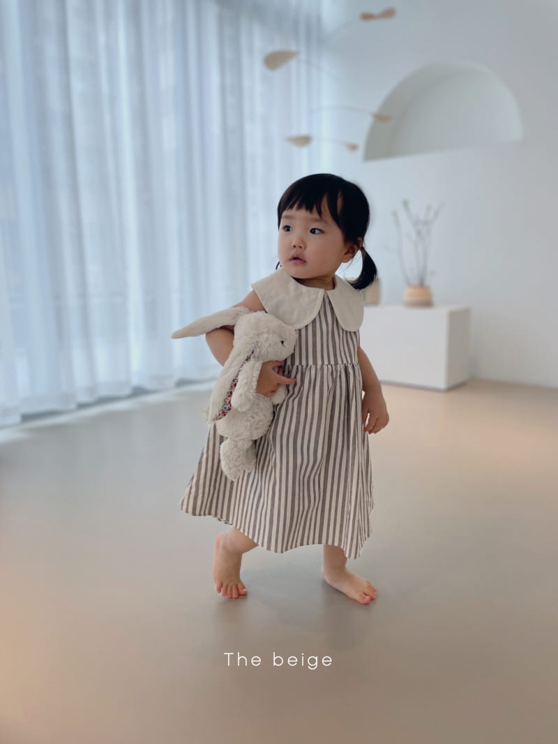THE BEIGE - Korean Children Fashion - #Kfashion4kids - Stripes Collar One-piece - 9