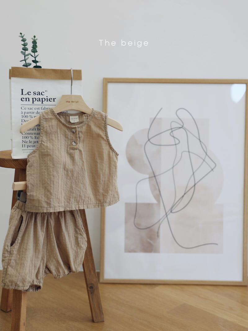 THE BEIGE - Korean Children Fashion - #Kfashion4kids - Sleeveless Pumkin Top Bottom Set - 5