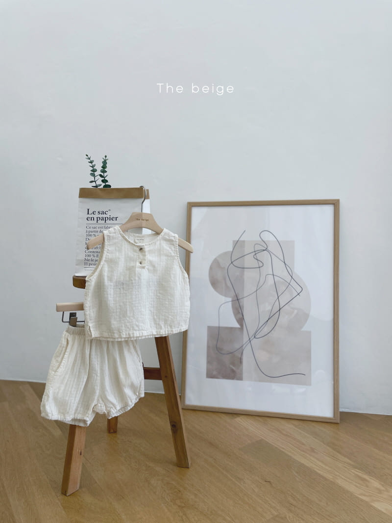 THE BEIGE - Korean Children Fashion - #Kfashion4kids - Sleeveless Pumkin Top Bottom Set - 6