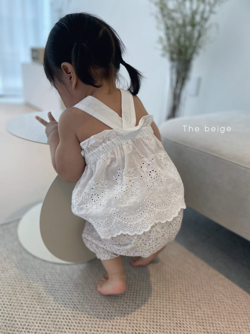 THE BEIGE - Korean Children Fashion - #Kfashion4kids - Sleeveless Lace Tee