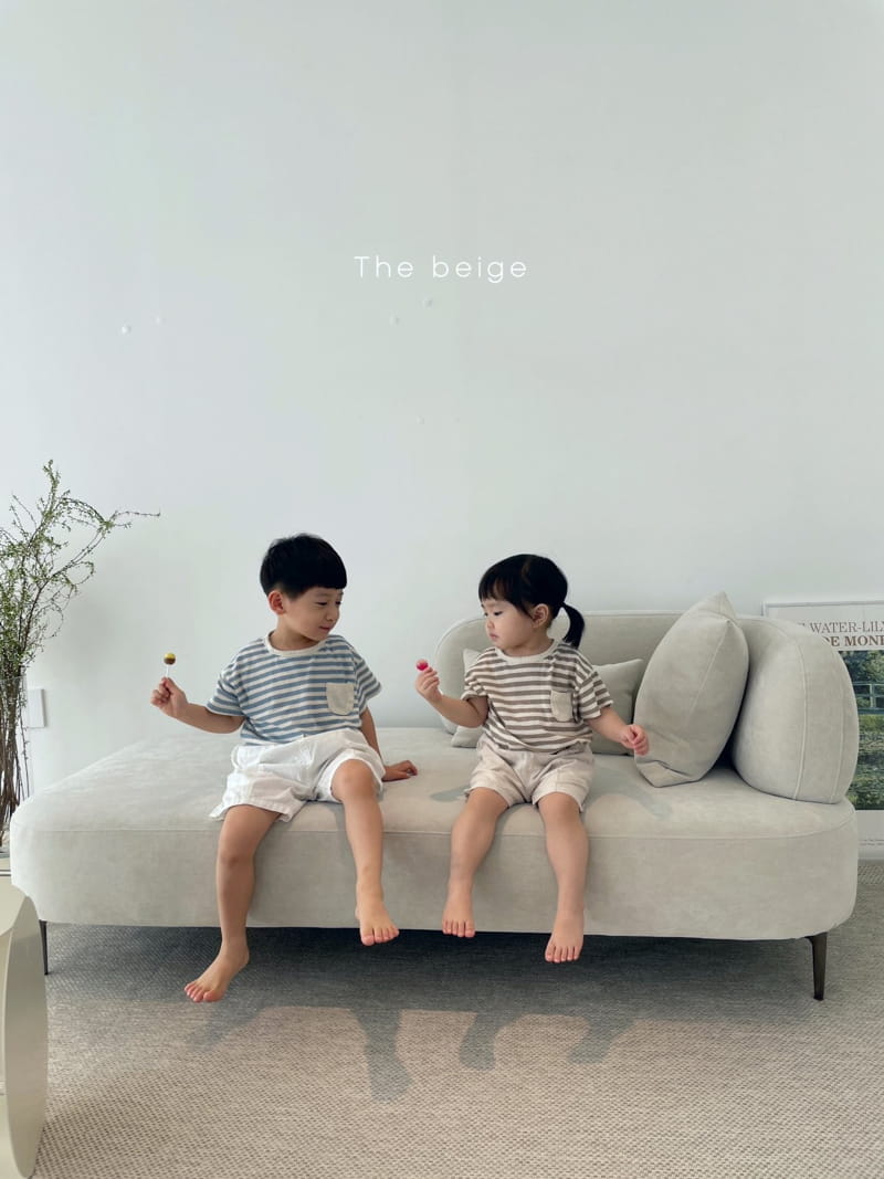 THE BEIGE - Korean Children Fashion - #Kfashion4kids - Linen Stripes Tee