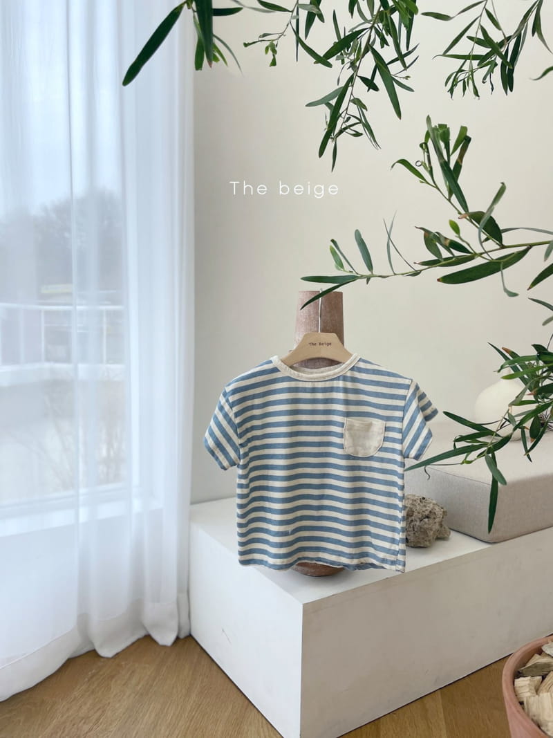THE BEIGE - Korean Children Fashion - #Kfashion4kids - Linen Stripes Tee - 10