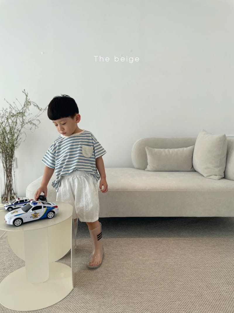 THE BEIGE - Korean Children Fashion - #Kfashion4kids - Linen Stripes Tee - 2