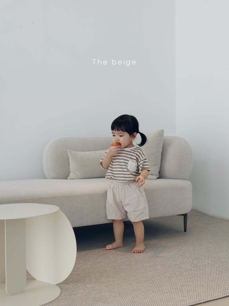 THE BEIGE - Korean Children Fashion - #Kfashion4kids - Linen Stripes Tee - 5