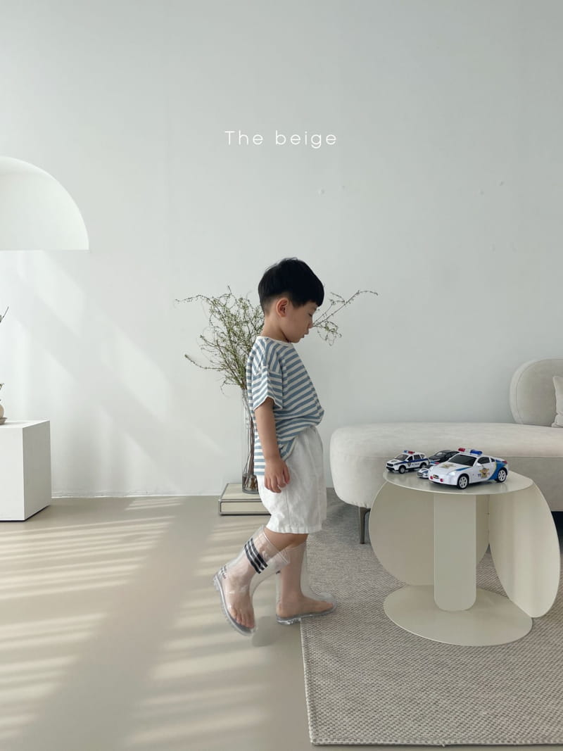 THE BEIGE - Korean Children Fashion - #Kfashion4kids - Linen Stripes Tee - 7