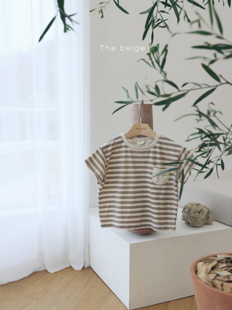THE BEIGE - Korean Children Fashion - #Kfashion4kids - Linen Stripes Tee - 8