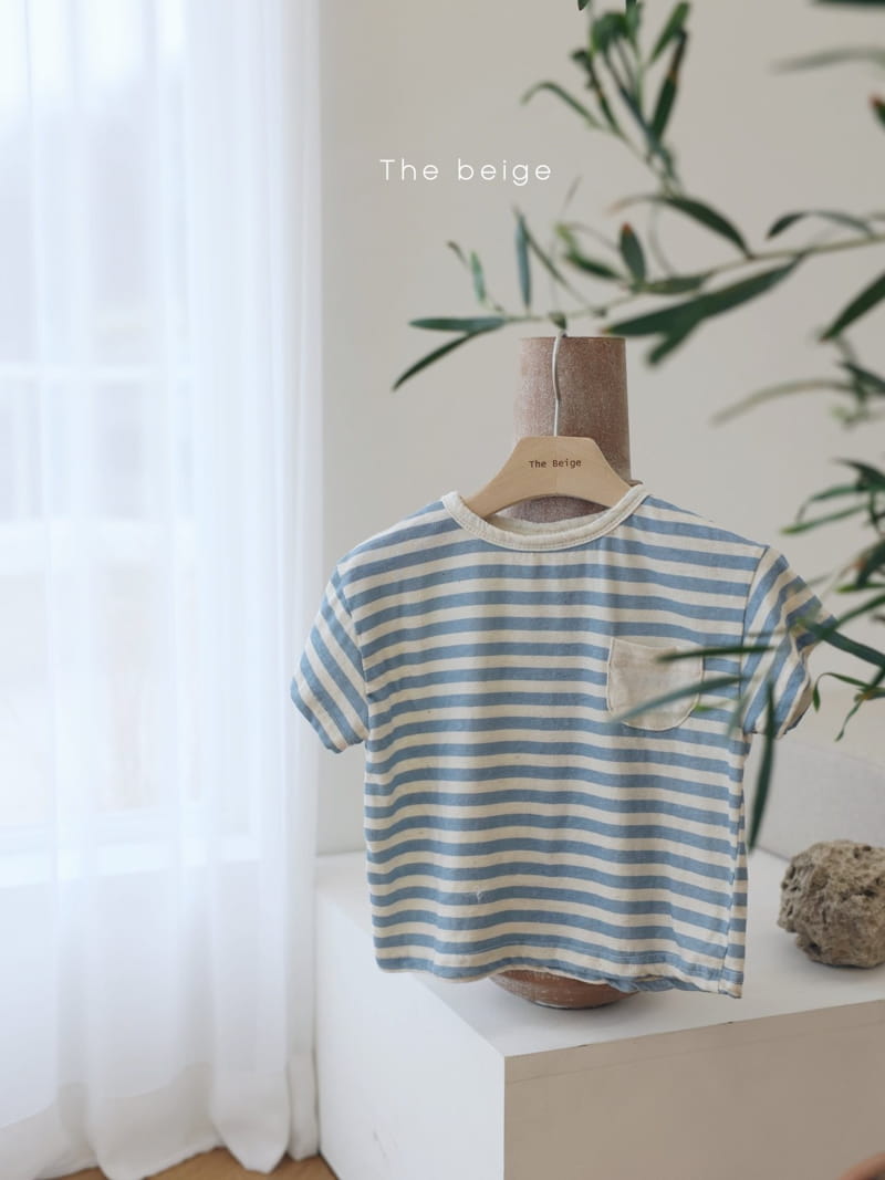 THE BEIGE - Korean Children Fashion - #Kfashion4kids - Linen Stripes Tee - 9