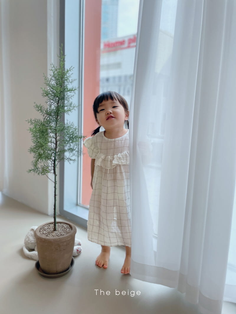 THE BEIGE - Korean Children Fashion - #Kfashion4kids - Check Frill One-piece - 6