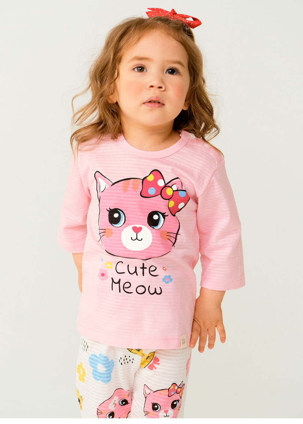 TTASOM - Korean Children Fashion - #Kfashion4kids - Ribbon Cat Easywear - 3