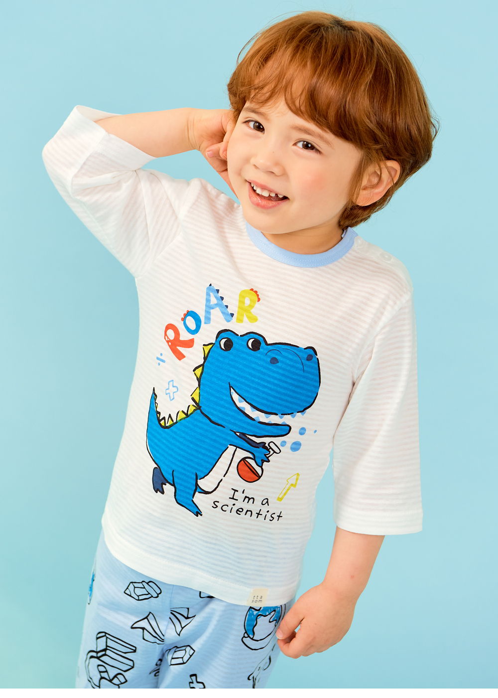 TTASOM - Korean Children Fashion - #Kfashion4kids - Scientist Dinosaur Easywear - 3
