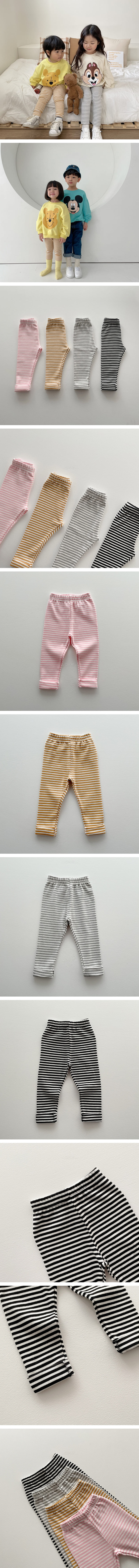 VIVID I - Korean Children Fashion - #Kfashion4kids - Stripes Leggings
