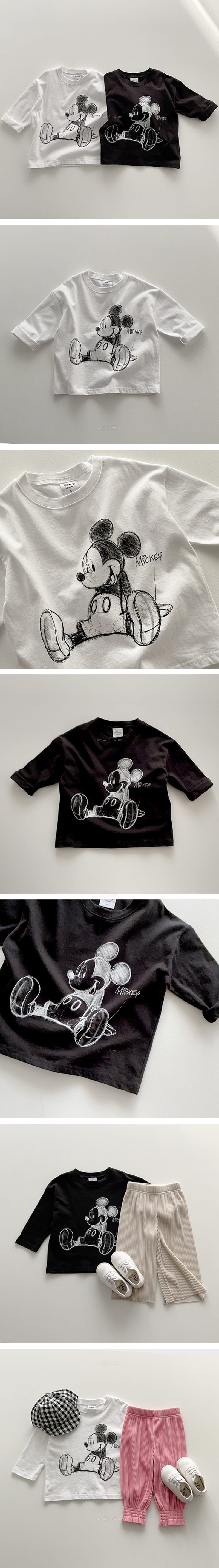 VIVID I - Korean Children Fashion - #Kfashion4kids - Sketch Mickey Tee