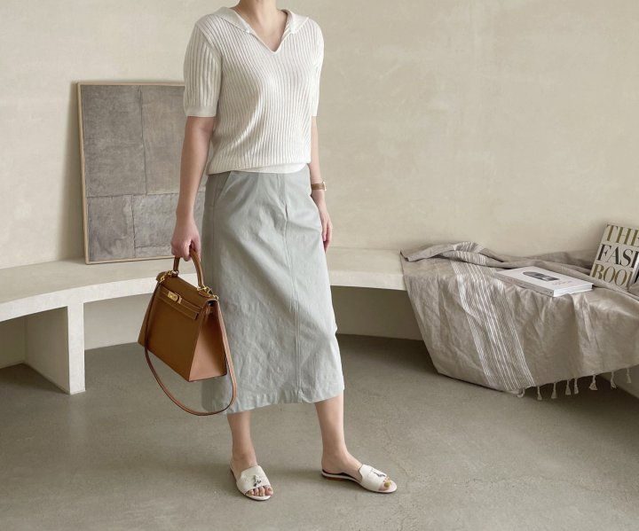AFTERGLOW - Korean Women Fashion - #Kfashion - Diagonal Straight Skirt - 6