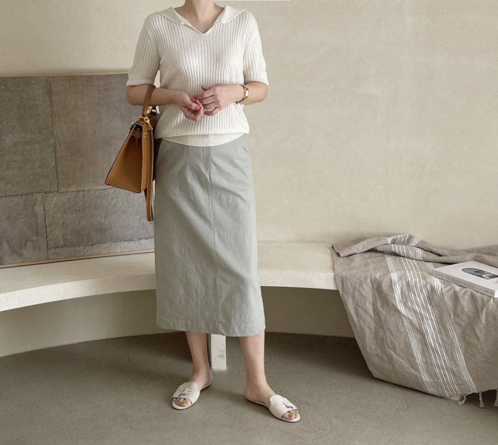 AFTERGLOW - Korean Women Fashion - #Kfashion - Diagonal Straight Skirt - 7