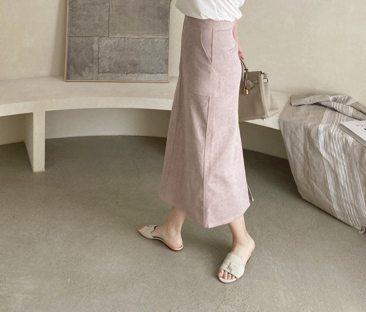 AFTERGLOW - Korean Women Fashion - #Kfashion - Pigment Pocket Skirt - 3