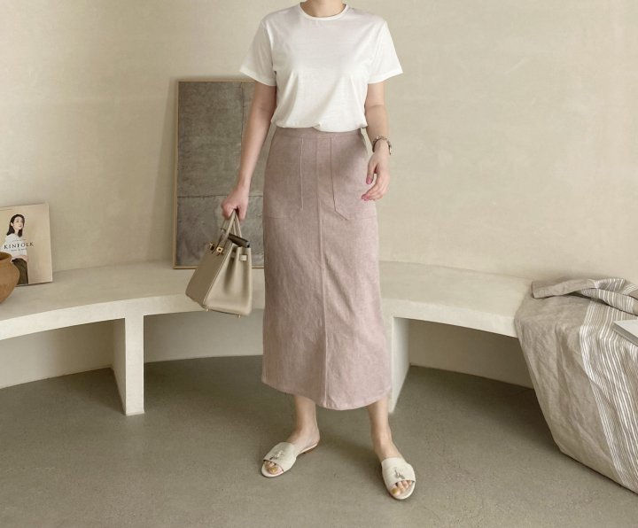 AFTERGLOW - Korean Women Fashion - #Kfashion - Pigment Pocket Skirt - 4
