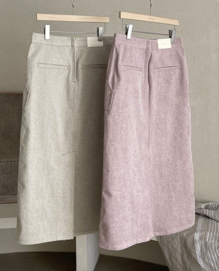 AFTERGLOW - Korean Women Fashion - #Kfashion - Pigment Pocket Skirt - 8