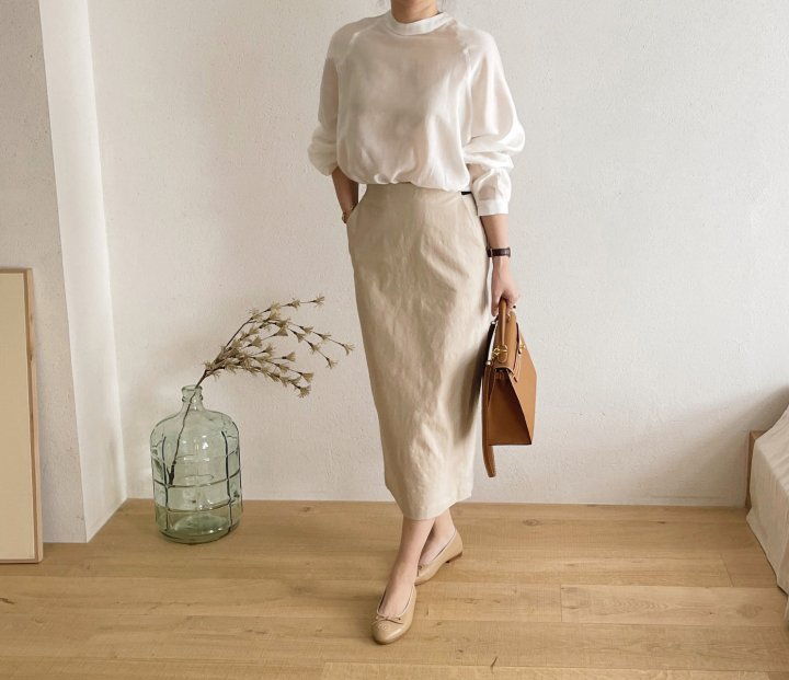 AFTERGLOW - Korean Women Fashion - #Kfashion - Cotton Half Banding Skirt
