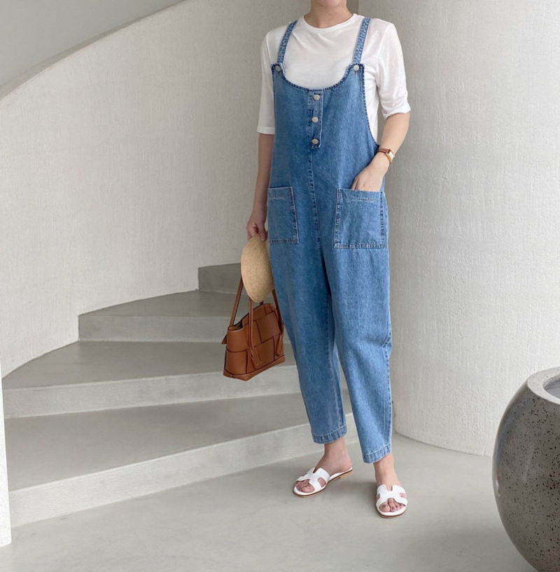 AFTERGLOW - Korean Women Fashion - #Kfashion - Roy Denim Overalls