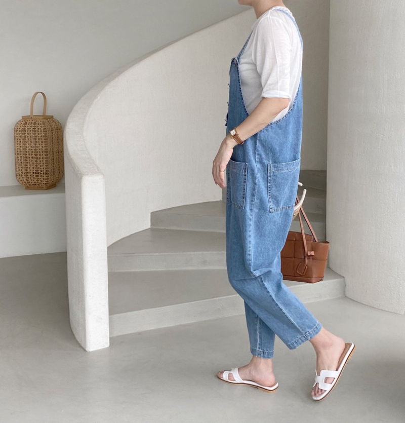 AFTERGLOW - Korean Women Fashion - #Kfashion - Roy Denim Overalls - 2
