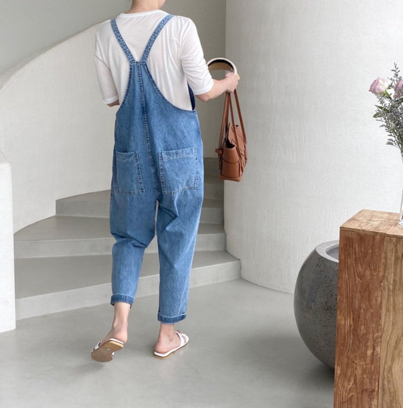 AFTERGLOW - Korean Women Fashion - #Kfashion - Roy Denim Overalls - 3