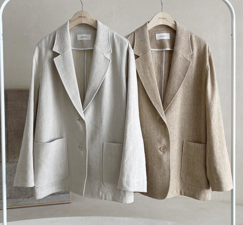 AFTERGLOW - Korean Women Fashion - #Kfashion - Ludia Linen Jacket