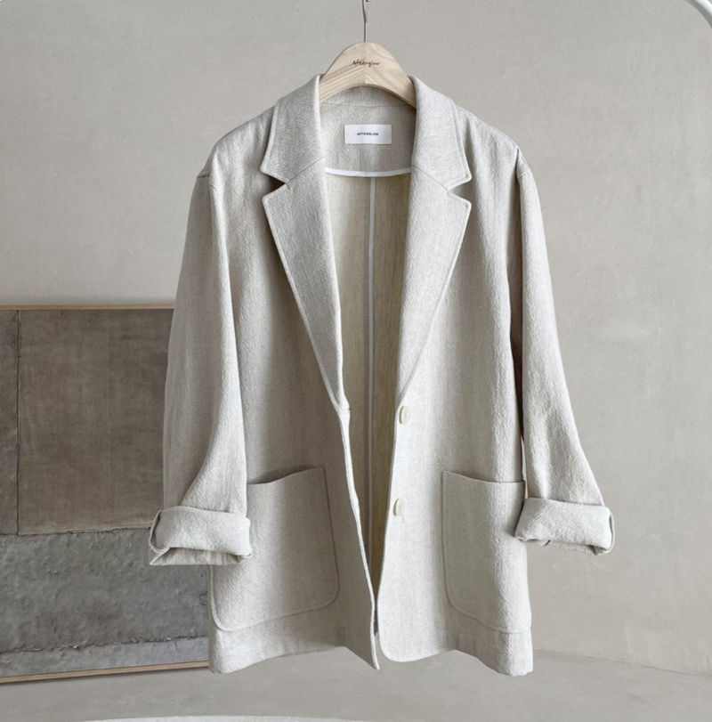 AFTERGLOW - Korean Women Fashion - #Kfashion - Ludia Linen Jacket - 2