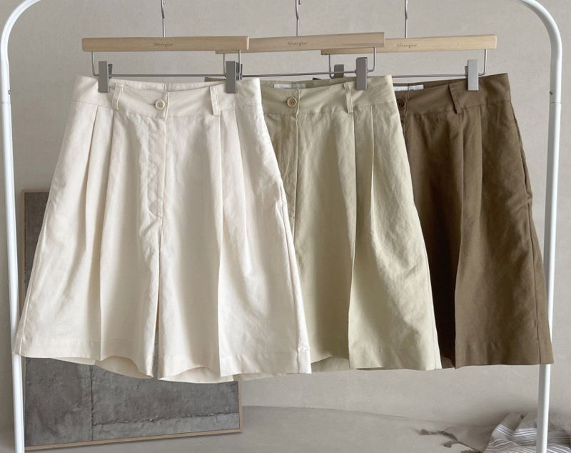 AFTERGLOW - Korean Women Fashion - #Kfashion - Page Linen Short Pants