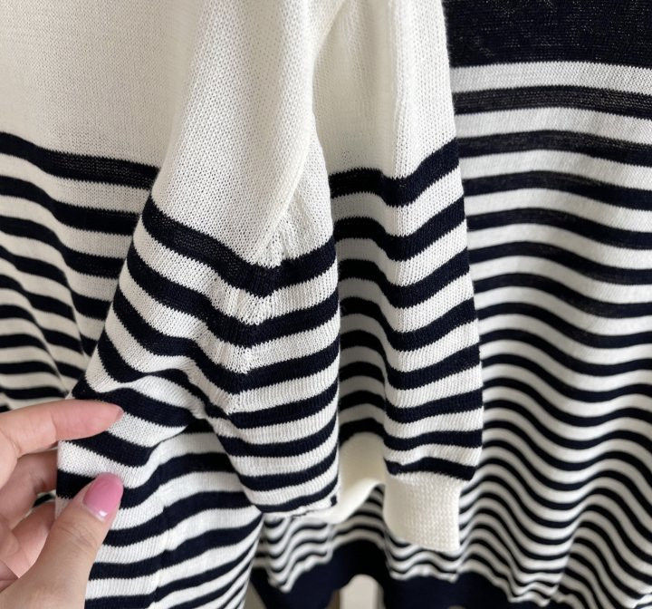 AFTERGLOW - Korean Women Fashion - #Kfashion - Simple Stripe Knit Pullover - 11