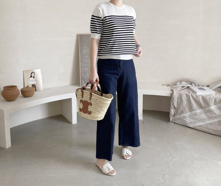 AFTERGLOW - Korean Women Fashion - #Kfashion - Simple Stripe Knit Pullover - 3