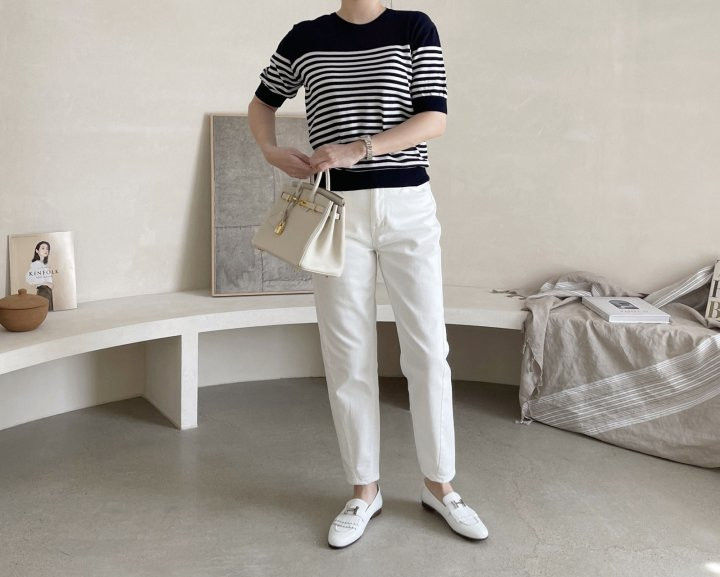 AFTERGLOW - Korean Women Fashion - #Kfashion - Simple Stripe Knit Pullover - 6