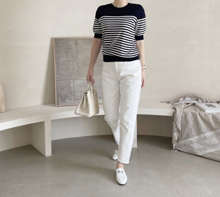AFTERGLOW - Korean Women Fashion - #Kfashion - Simple Stripe Knit Pullover - 7