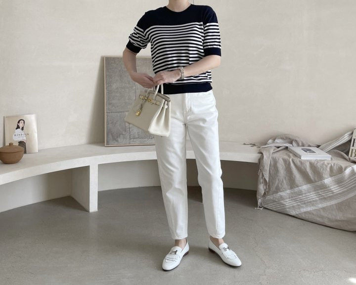 AFTERGLOW - Korean Women Fashion - #Kfashion - Simple Stripe Knit Pullover - 8
