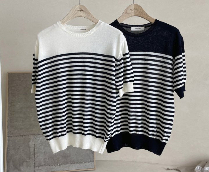 AFTERGLOW - Korean Women Fashion - #Kfashion - Simple Stripe Knit Pullover - 9