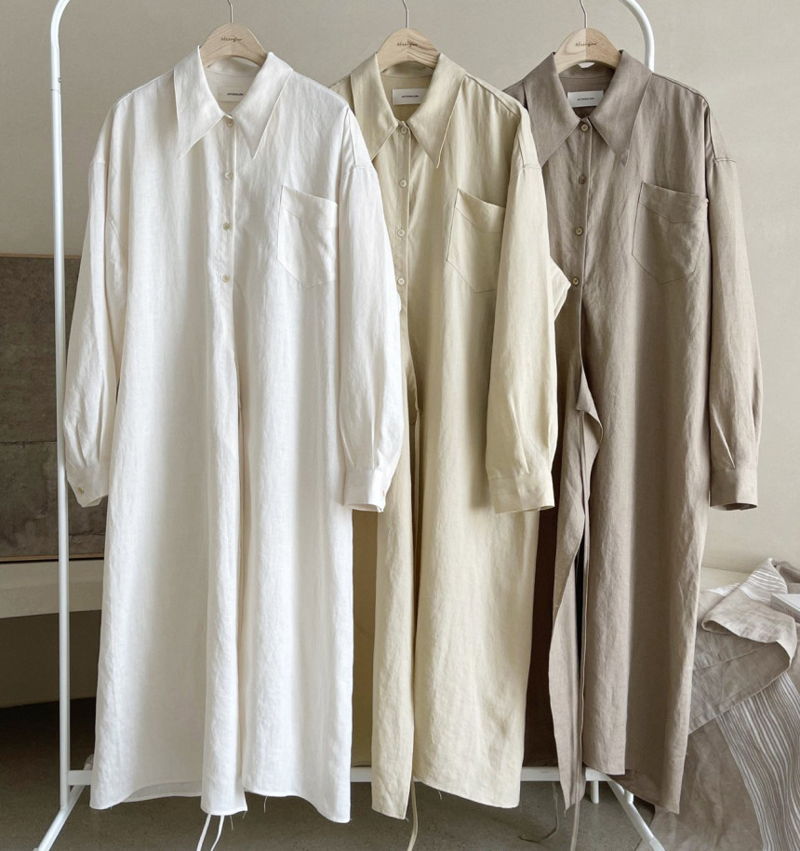 AFTERGLOW - Korean Women Fashion - #Kfashion - Lemere Linen One-piece