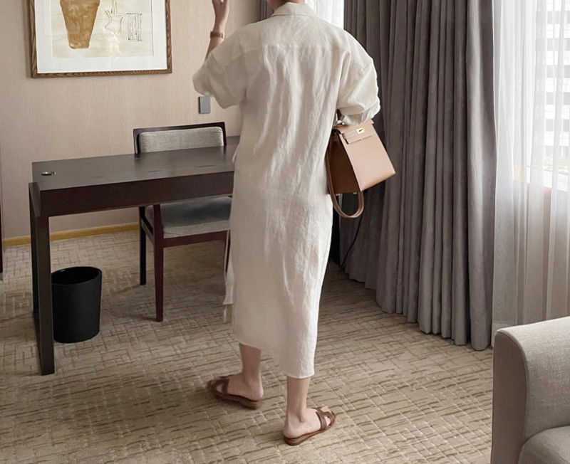 AFTERGLOW - Korean Women Fashion - #Kfashion - Lemere Linen One-piece - 4