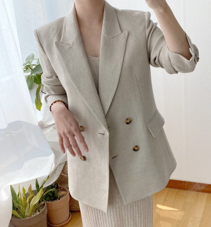 AFTERGLOW - Korean Women Fashion - #Kfashion - Dear Linen Jacket - 5