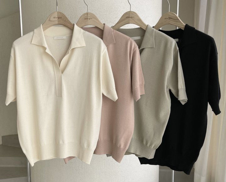 AFTERGLOW - Korean Women Fashion - #Kfashion - Namoo Collar Knit Pullover