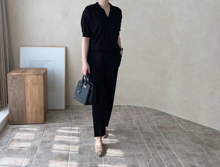 AFTERGLOW - Korean Women Fashion - #Kfashion - Namoo Collar Knit Pullover - 12