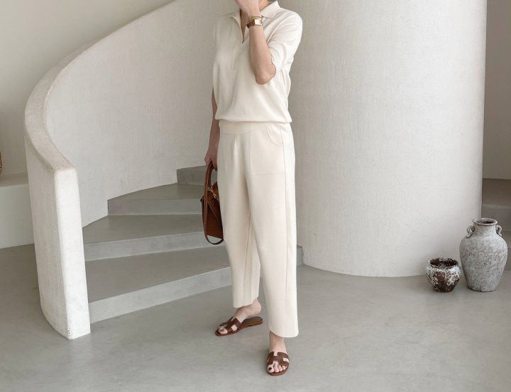 AFTERGLOW - Korean Women Fashion - #Kfashion - Namoo Collar Knit Pullover - 3