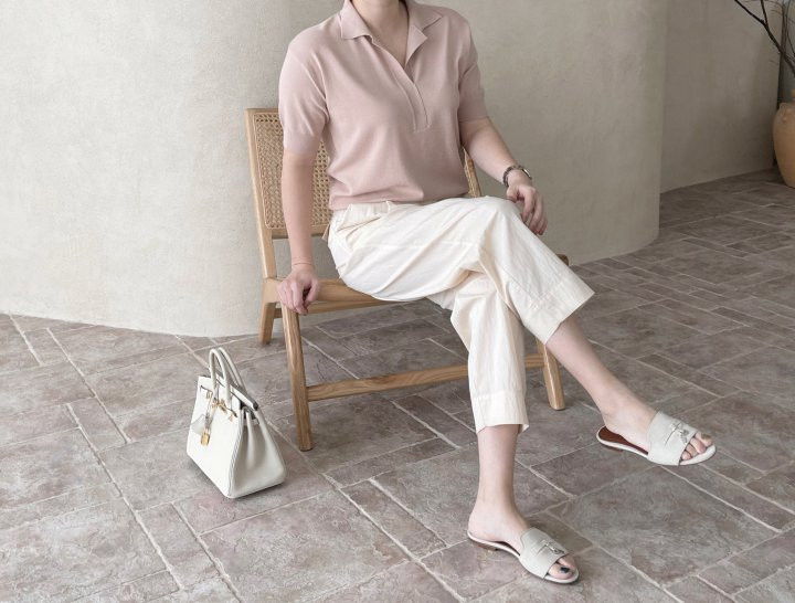 AFTERGLOW - Korean Women Fashion - #Kfashion - Namoo Collar Knit Pullover - 8