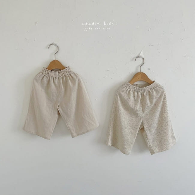ALADIN - Korean Children Fashion - #Kfashion4kids - Linen Dots Wide Pants with Mom - 2