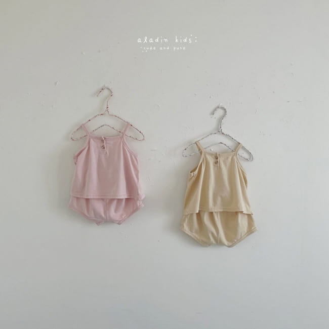 ALADIN - Korean Children Fashion - #Kfashion4kids - Butter Pink Top Bottom Set - 3