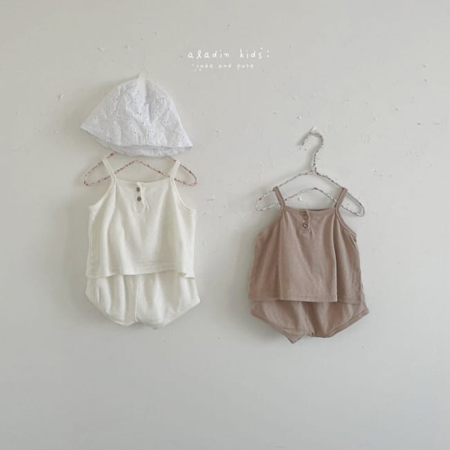 ALADIN - Korean Children Fashion - #Kfashion4kids - Eyelet Top Bottom Set - 2