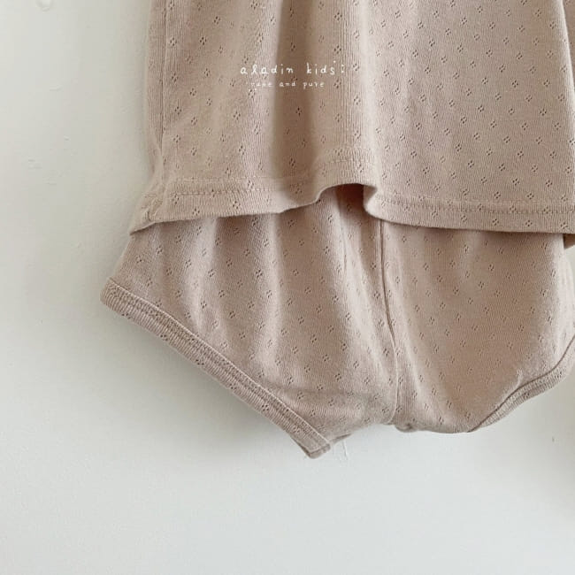 ALADIN - Korean Children Fashion - #Kfashion4kids - Eyelet Top Bottom Set - 5