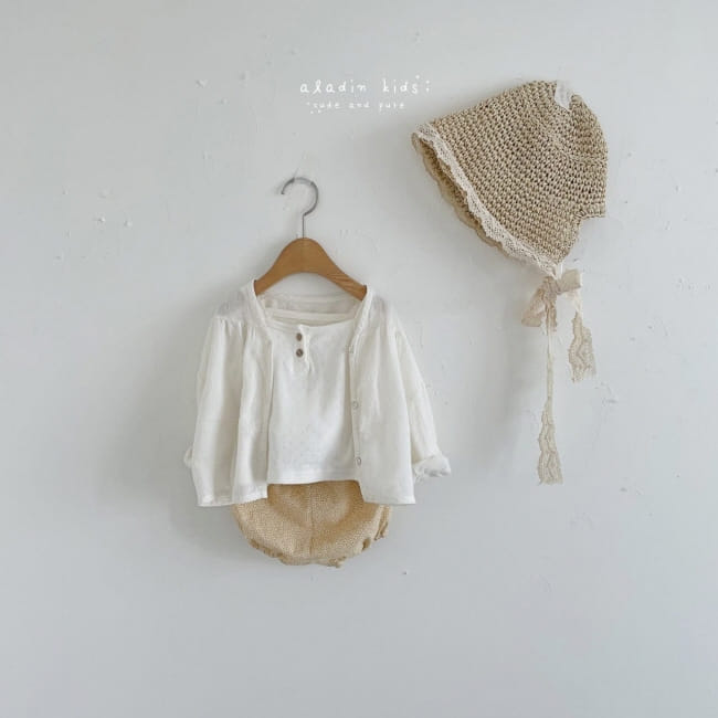 ALADIN - Korean Children Fashion - #Kfashion4kids - Eyelet Top Bottom Set - 7