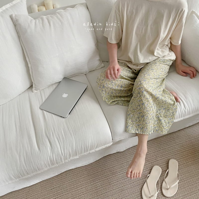 ALADIN - Korean Children Fashion - #Kfashion4kids - Mom Flower Wide Pants with Mom - 4