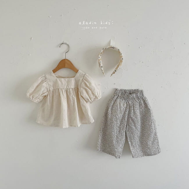 ALADIN - Korean Children Fashion - #Kfashion4kids - Flower Wide Pants - 10